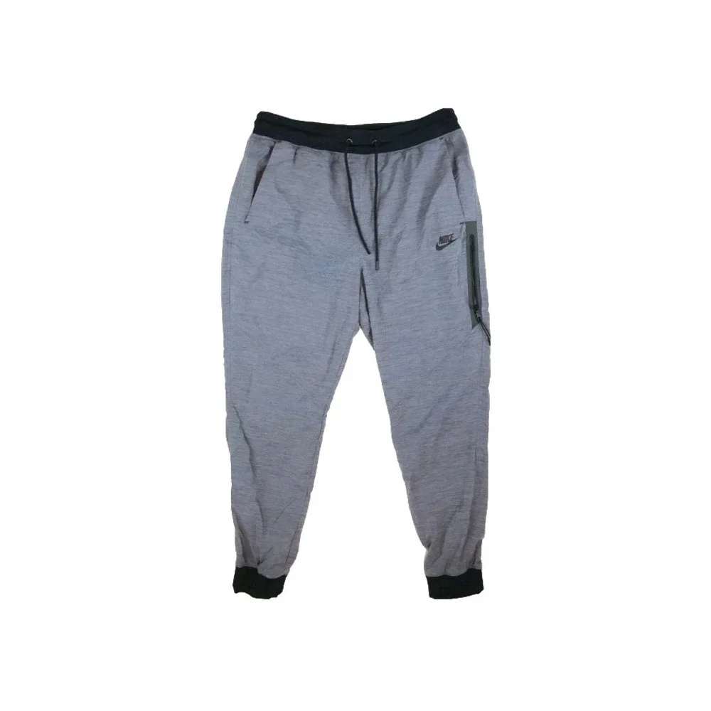 Nike Tech Fleece Joggers Mens Medium Grey Black Tapered Slim Fit Pants